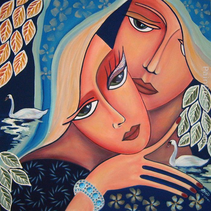 2011 2 faces, 2 swans, 2 in love
